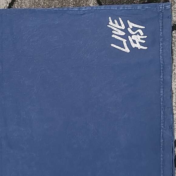 AFFLICTION AMERICAN CUSTOMS LIVE FAST RAW-EDGE AMERICAN FLAG LAVA WASH TEE-SHIRT - Picture 10 of 12